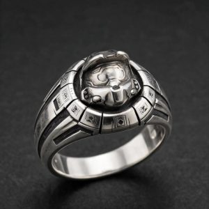Anillo futurista en plata 999 #1